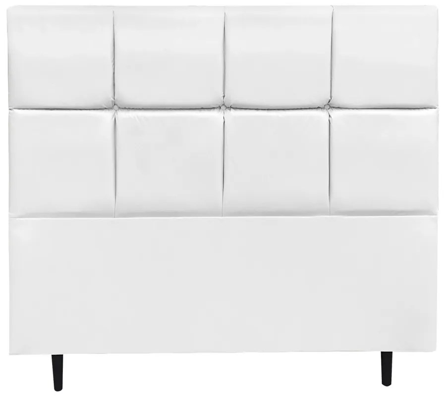 Cabeceira Roma para Cama Box Casal 140 cm Corino I02 - D'Rossi - Branco