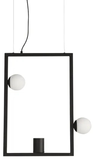 Pendente Aluminio Preto Soll