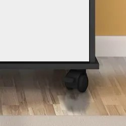 Nicho Organizador com Rodízios Toys 3 Gavetas Q01 Preto/Branco - Mpoze