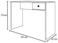 Kit 2 Mesas para Computador Notebook Escrivaninha 101cm Dubai L03 Bran