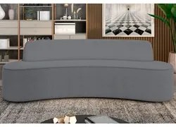 Sofá 3 Lugares para Sala de Estar Living 210cm Koane D06 Bouclê Cinza