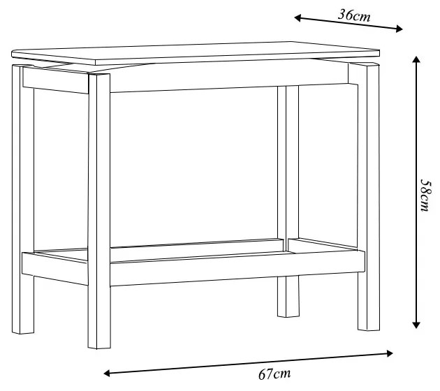 Mesa Lateral Dieter Tampo MDF Freijó/Verde Acinzentado G74 - Gran Belo