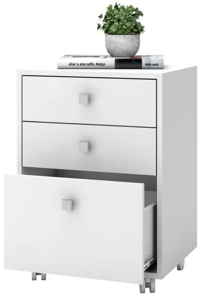Criado Mudo 3 Gavetas Bcr29 - Branco