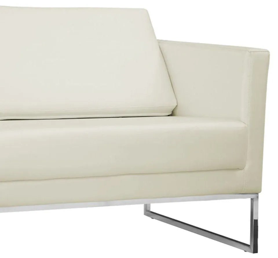 Poltrona Decorativa Julia 106cm PU Sintético Bege Claro G15 - Gran Belo