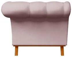 Sofá 150cm 2 Lugares Base Madeira Império C-305 Veludo Rosê - Domi