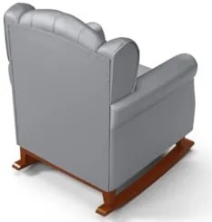 Kit 02 Poltronas Amamentação Base Madeira Balanço Lucy Z39 Sintético C