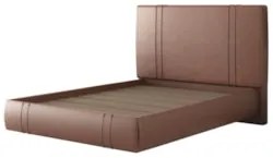 Cama Casal Flutuante Com Cabeceira 140cm Lyra Sintético Telha S05 - Mp