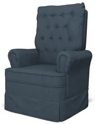 Kit 02 Poltronas de Amamentação e Descanso Com Balanço Laís G05 Linho