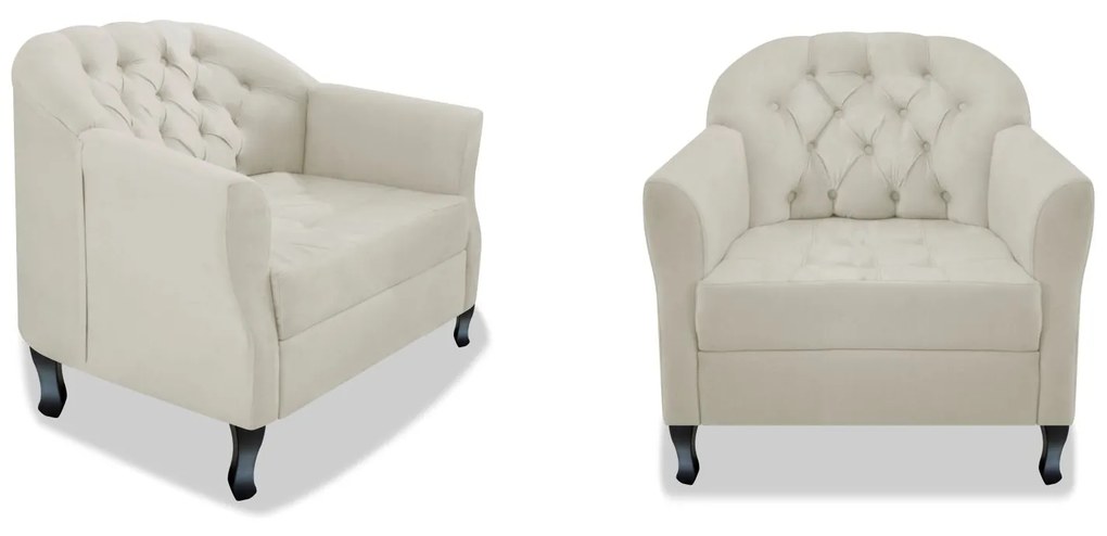 Kit Namoradeira e 02 Poltrona Julia A02 Corano - ADJ Decor