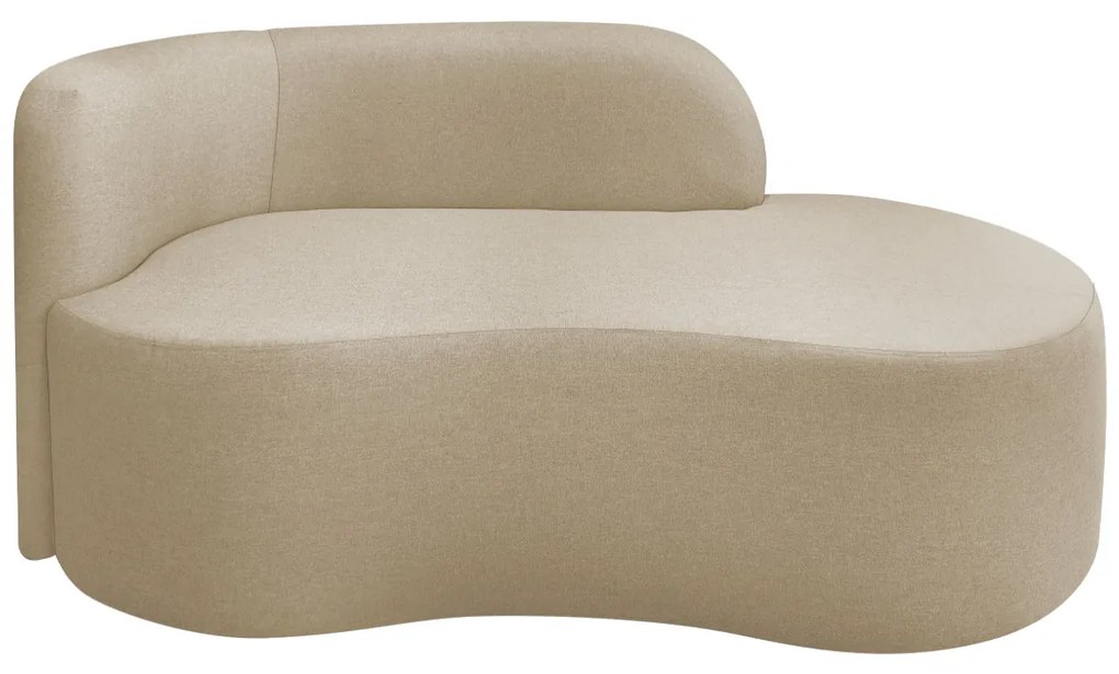 Divã Recamier Orgânico Tokyo 200cm Lado Direito Linho - ADJ Decor
