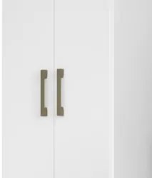 Armário Multiuso Lavanderia 55cm 2 Portas Staxx Branco Z17   - Mpozena