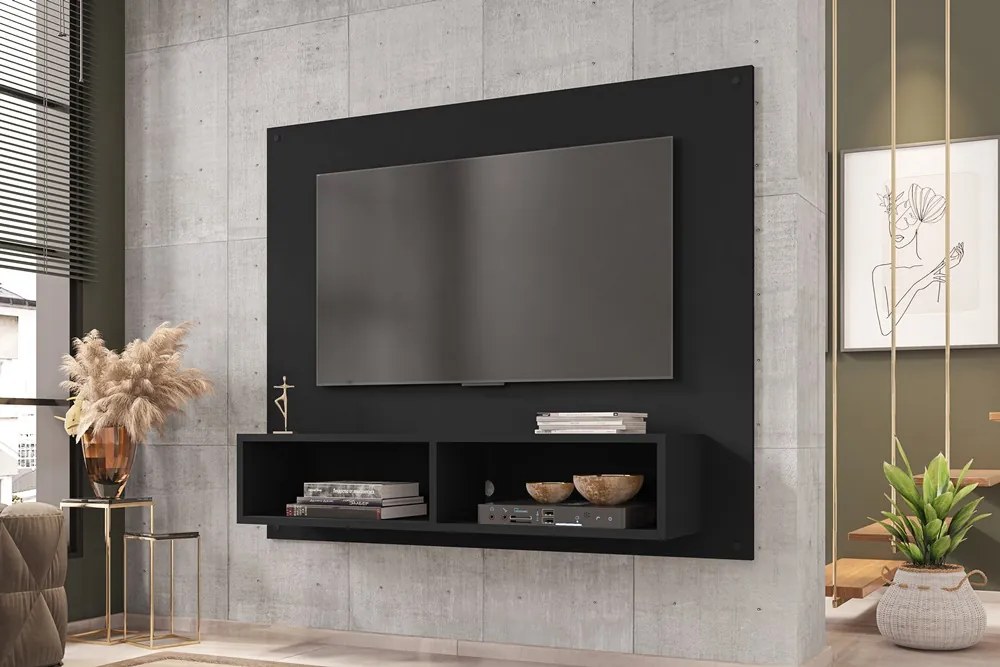 Painel Viena Preto Fosco – Móveis Bechara