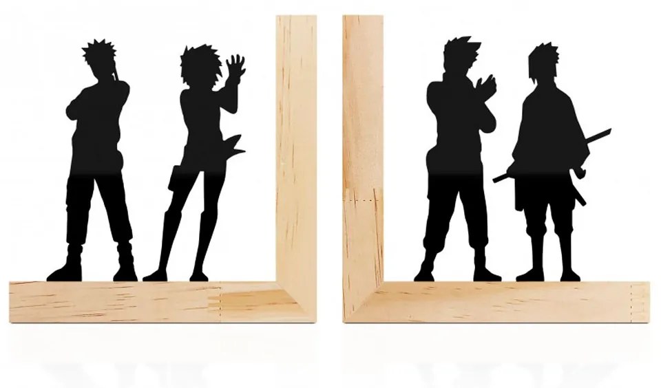 Aparador de Livros Naruto Shippuden Personagens Base Pinus