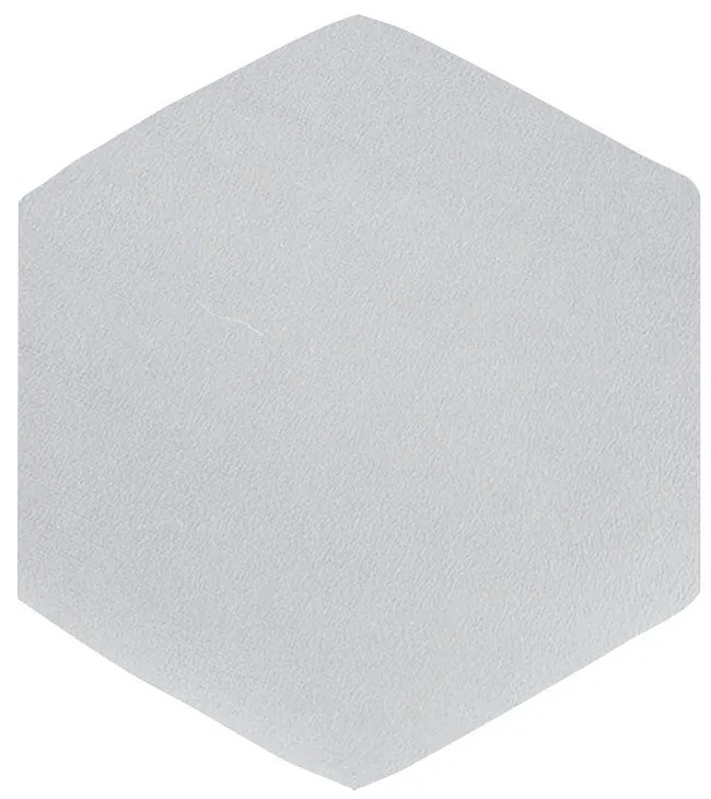 Puff Aramado Hexágono Decorativo Industrial Preto com Suede D03 - D'Rossi - Cinza
