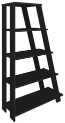 Estante Escada Multiuso Decorativa 5 Prateleiras Stela A06 Preto - Mpo