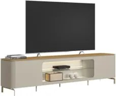 Rack Bancada TV 85 Pol 239cm com LED Martan Tauari/Off Flex L06 - Mpoz