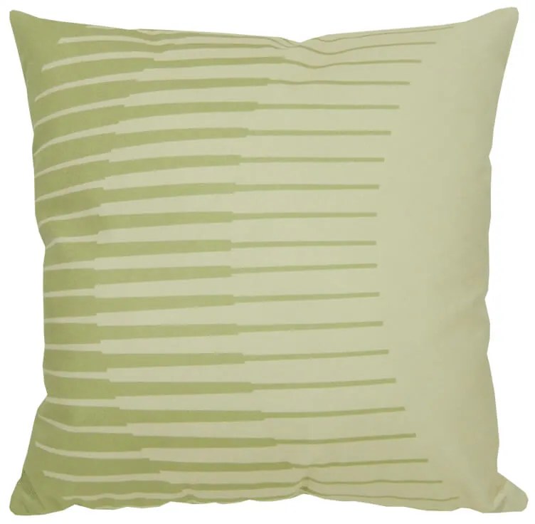 Capa de Almofada Olimpya em Suede Tons Verde Fendi - Listras - 60x30cm