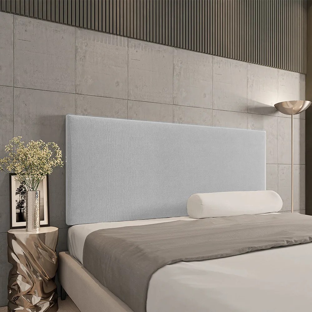 Cabeceira Painel Clean Para Cama Box Queen 160 cm Linho - D'Rossi - A05 Cinza Claro