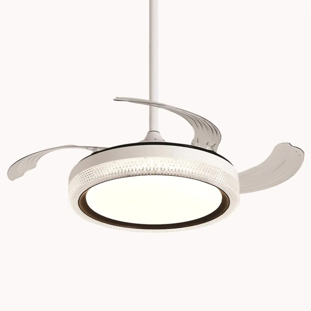 Ventilador De Teto Sagitta Branco Pás Retrátil Led 30W Multicolor Bivo...