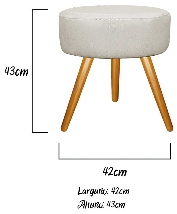 Kit 02 Puffs Sofia Palito Mel Suede Bege - ADJ Decor