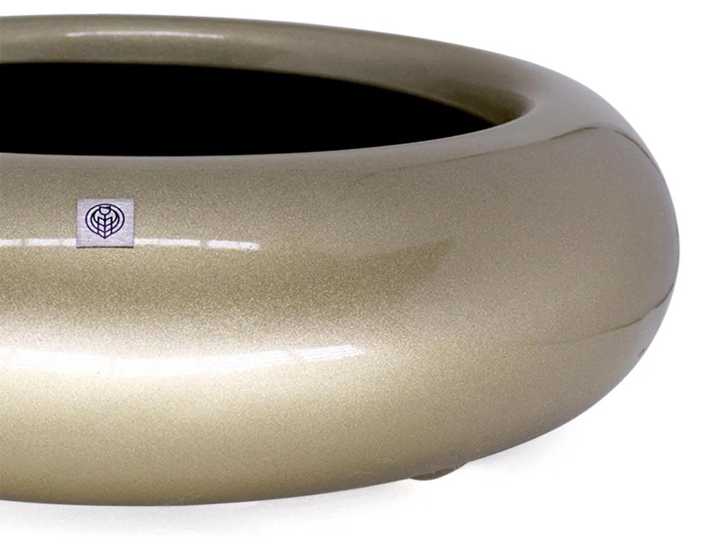 Bacia Decorativa Redondo Ouro Velho M 13X40 cm - D'Rossi