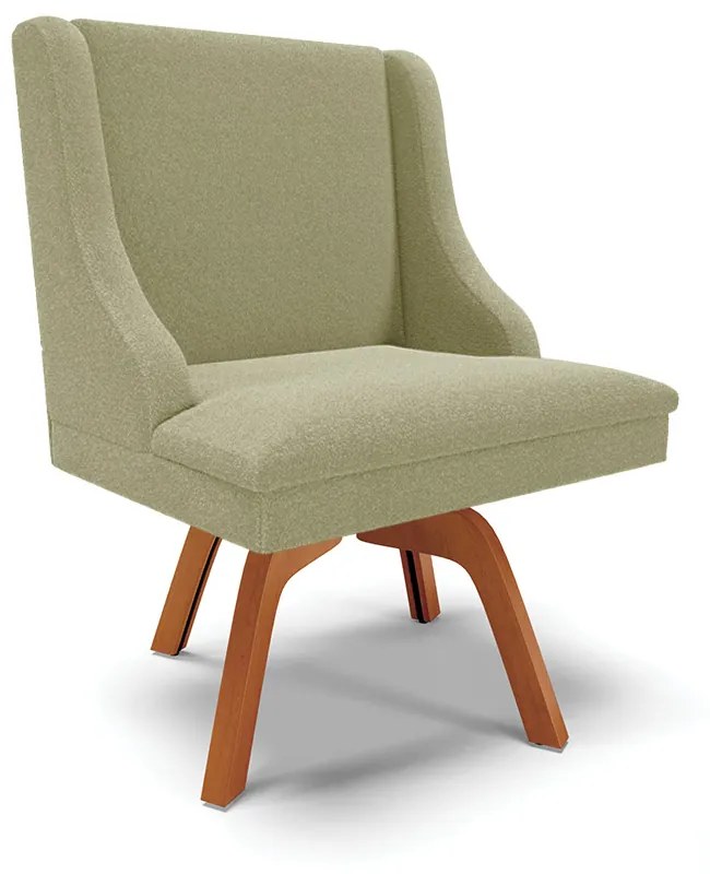 Cadeira Sala de Jantar Giratória MM35 Liz Bouclê D03 - D'Rossi - Pistache