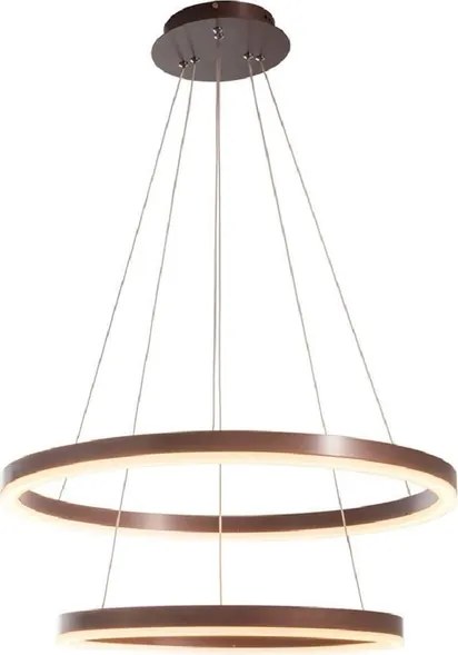 Pendente Led Metal E Aluminio 54W 3000K Danza - CAFÉ