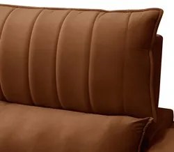 Sofá Retrátil 4 Lugares com Porta Copo 280cm Andes F05 Veludo Terracot