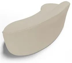 Sofá Living  4 Lugares 280cm Braço Direito Mozart D06 Sintético Bege -