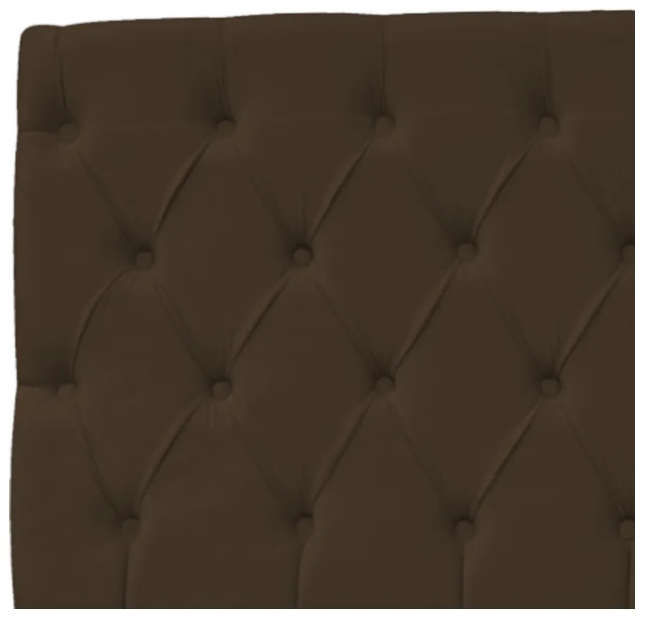 Cabeceira Estofada Liverpool 195 cm King Size Suede Marrom - ADJ Decor