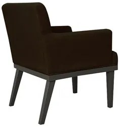 Kit 02 Poltronas Decorativas Vitória W01 Suede Marrom - Mpozenato