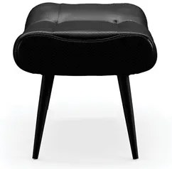Kit 2 Puffs Decorativos Para Sala de Estar Pés Palito Lord Facto Preto