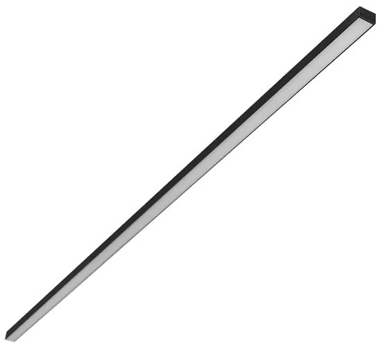 Perfil Led Sobrepor Aluminio Preto 12w 2700k 1m Way