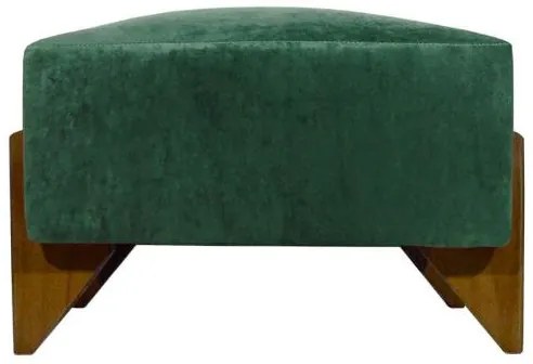 Banquinho Acolchoado Evo Retangular Peach Veludo em Várias Cores - Verde