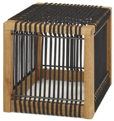 Puff Alcacer Corda Preta Stain Jatoba 40cm - 67151 Sun House