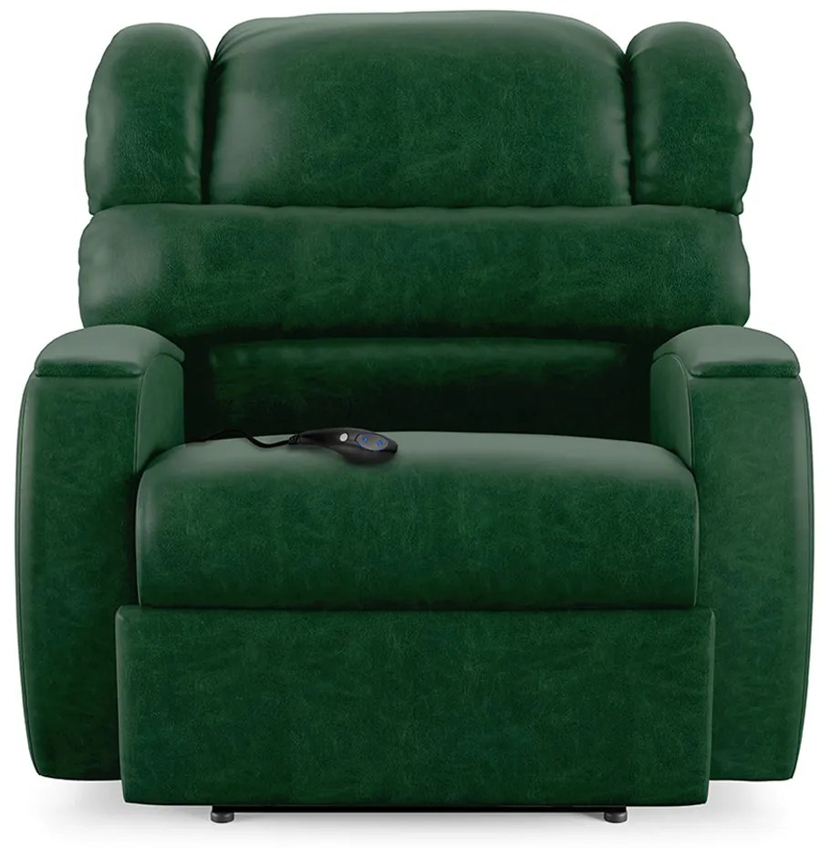 Poltrona do Papai Sala de Cinema Reclinável Kylie Controle Power Elétrico PU Verde Musgo G23