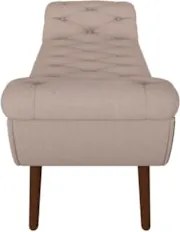 Puff Recamier Calçadeira 195cm Pés Palito Madeira Vêneto Z37 Linho Beg