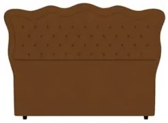 Cabeceira Casal Cama Box 140cm Oregon Z04 Veludo Terracota - Mpozenato