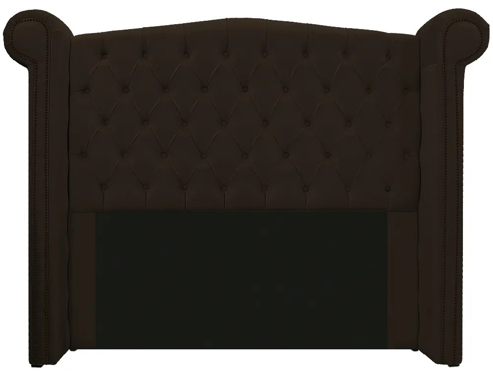 Kit Cabeceira e Calçadeira Veneza 140 cm Casal Corano Marrom - ADJ Decor