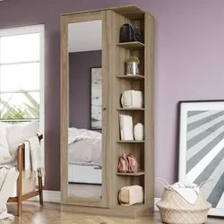 Sapateira 1 Porta com Espelho Duetto Rústico - Henn