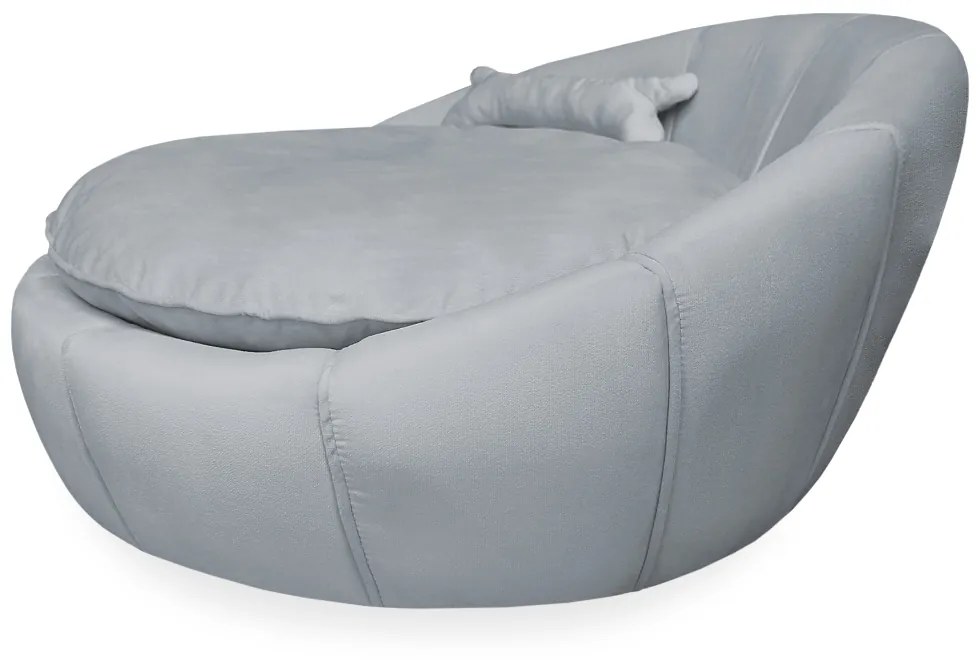 Cama Pet Ariel para Cães e Gatos Almofadada Veludo Cores - Cinza