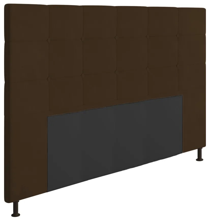 Cabeceira Stambul Para Cama Box Queen 160 cm Suede - D'Rossi - Marrom