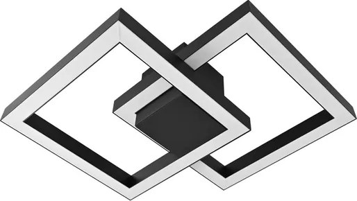 Plafon Led Sobrepor 50,4W 2661Lm 3000K Fit Square - PRETO