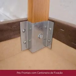 Conjunto Mesa de Jantar Inês Com 4 Cadeiras Vitória H02 Nature/Off Whi