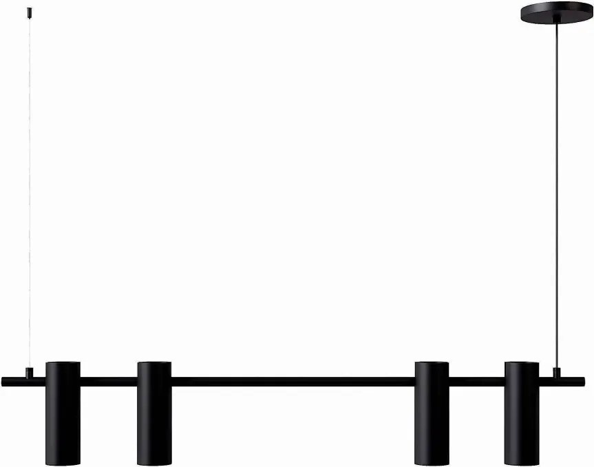 Pendente Tube Transpass Em Par 5,7X16,7X95Cm Alumínio 04Xmr16 - Qimpor... (CHAMPANHE / PRETO)