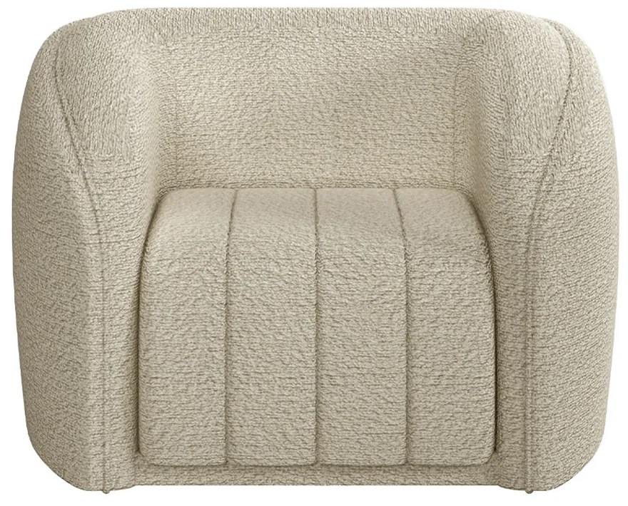 Poltrona Decorativa Sala de Estar Adam Boucle Bege G45 - Gran Belo