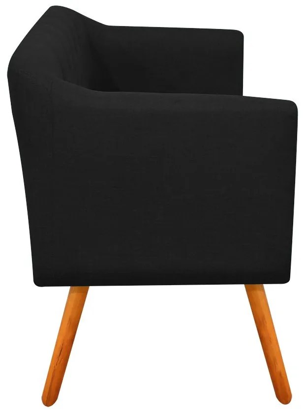 NAMORADEIRA JULIA 2 LUGARES LINHO PRETO