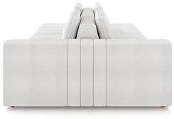 Sofá Ilha e Puff Sala Living 245cm Siesta M22 Boucle Bege Claro - Mpoz