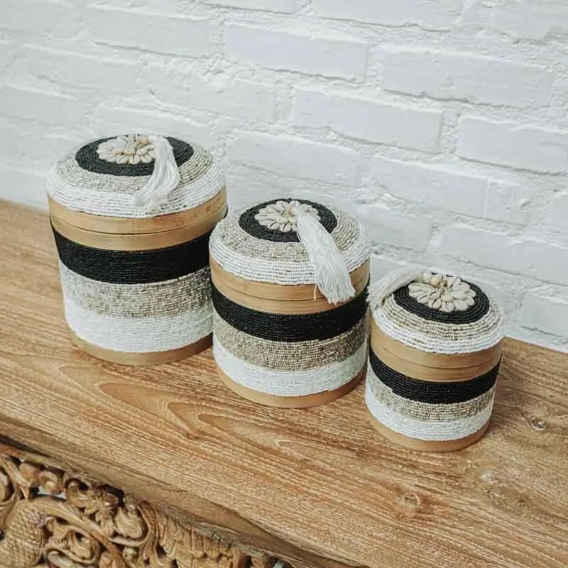 Pote em Bambu Black White | Bali