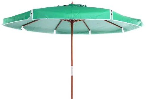 Ombrellone Ilhabela - Cobertura Bagum Verde - Haste em Madeira 240cm - 68819 Sun House